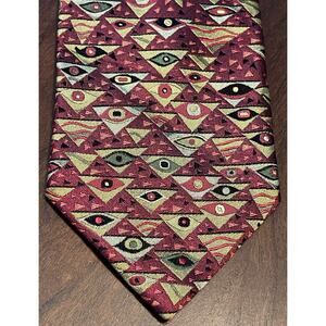 Art Tie 100% Silk Men’s Neck Tie ￼ Pyramids ￼eyes Print